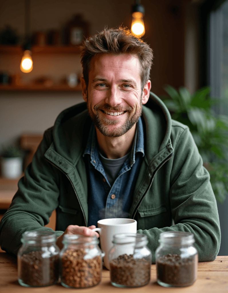 About me 1 pikaso edit Portrait of a friendlylooking middleaged Caucasian
